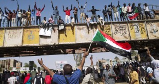 Photo credit: David Rose/Panos Pictures. Protesters crowded a bridge in the city centre of Khartoum, Sudan, as the continuing citizen protests entered its fourth week since the fall of President Omar al-Bashir. The protesters were demanding that a new interim civilian ruling council be formed to enable the country to move towards a more democratic form of rule.