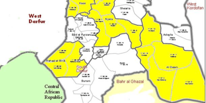 south darfur map